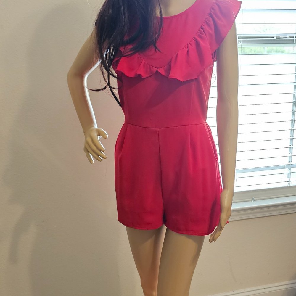 BaeVely ~ Size S ~ Red Sleeveless Romper